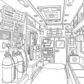 Desenhos de Ambulância para Colorir e Imprimir ambulância infantil para imprimir e colorir