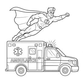Desenhos de Ambulância para Colorir e Imprimir ambulância infantil para imprimir e colorir
