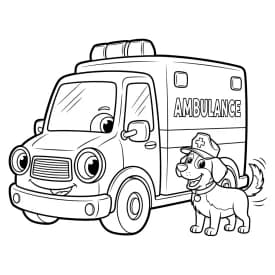 Desenhos de Ambulância para Colorir e Imprimir ambulância infantil para imprimir e colorir