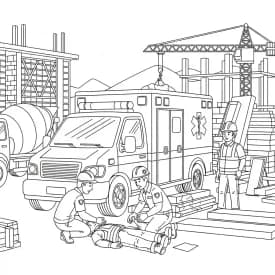 Desenhos de Ambulância para Colorir e Imprimir ambulância infantil para imprimir e colorir