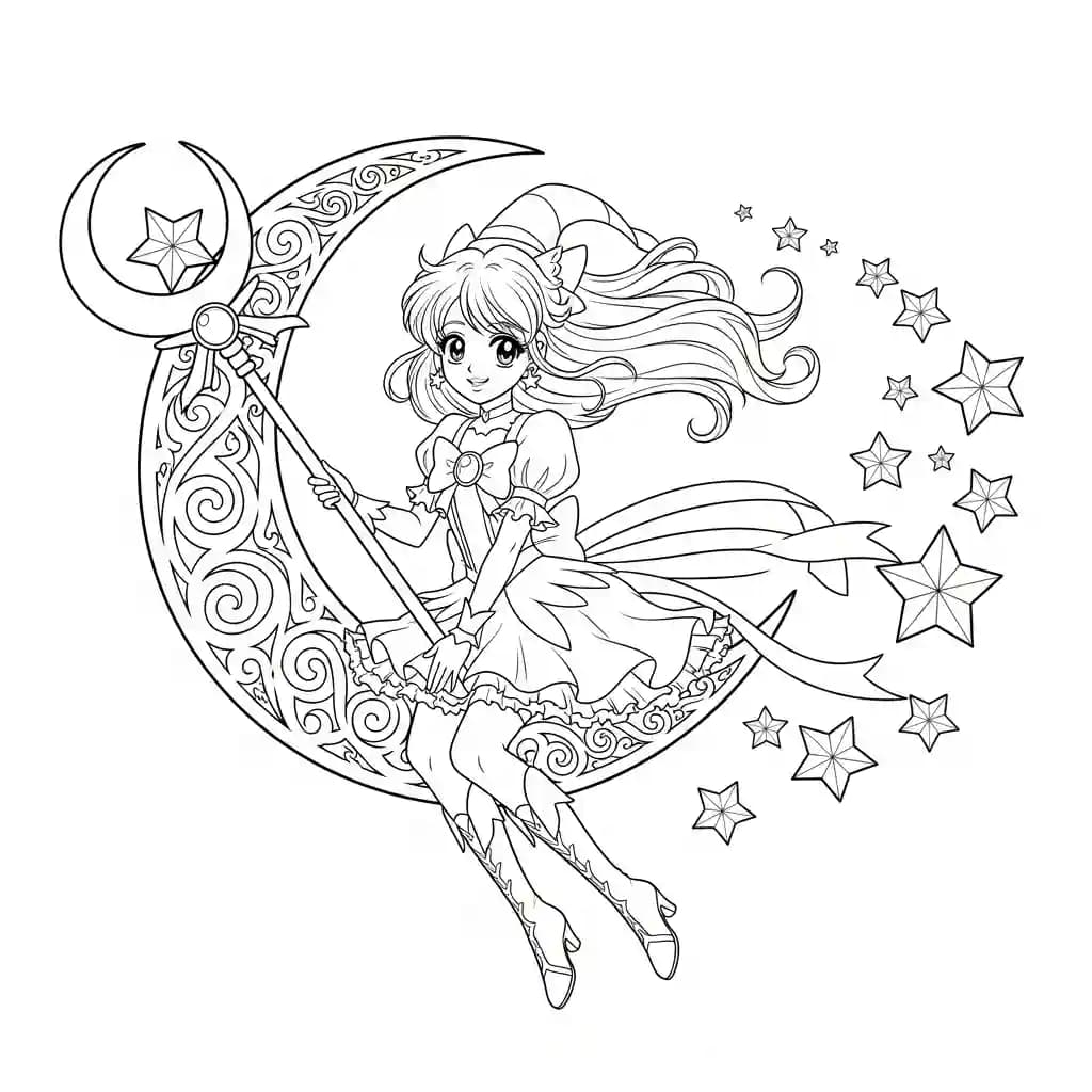 Desenhos de anime para colorir com personagens famosos em traços grossos e fundo branco, prontos para imprimir e pintar