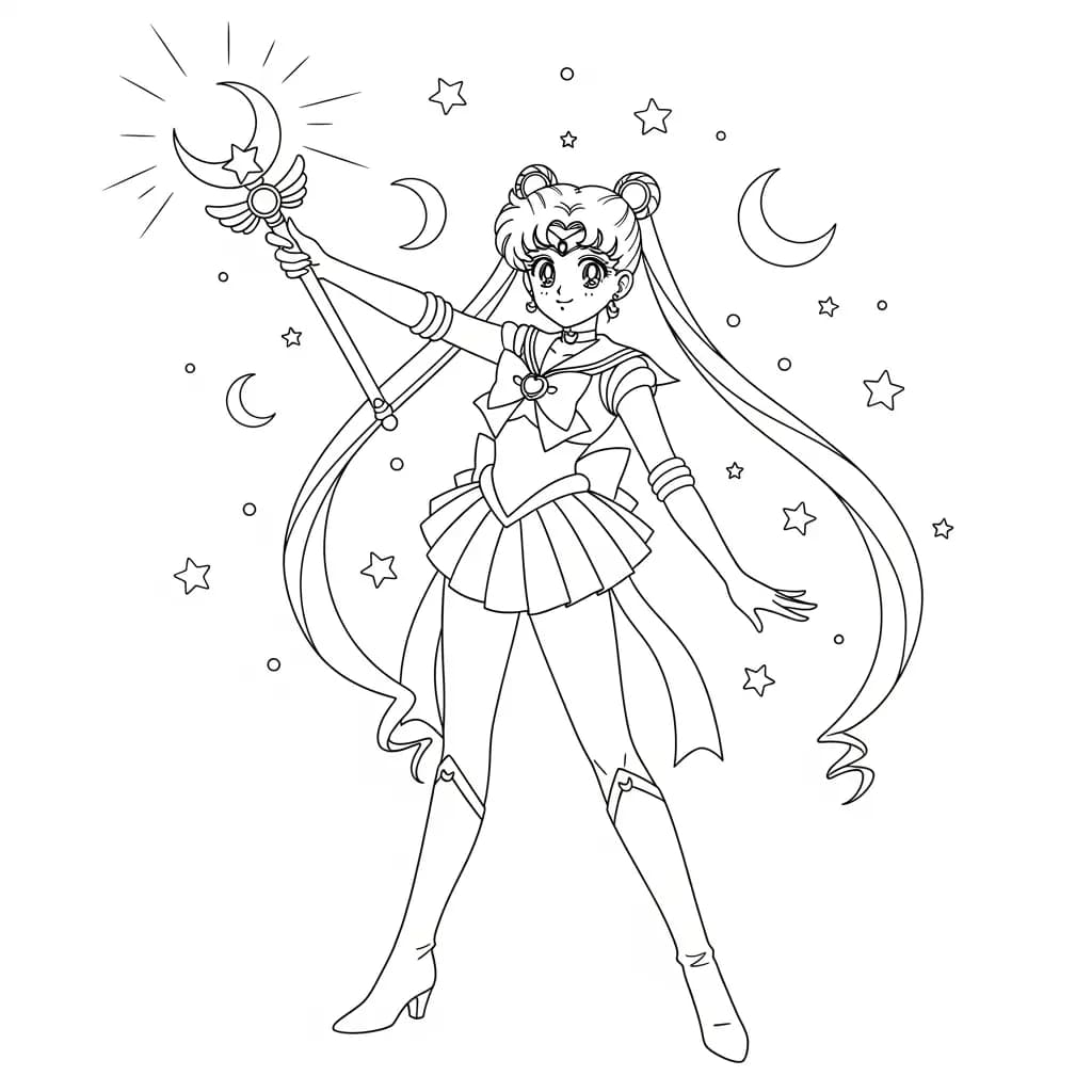 Desenhos de anime para colorir com personagens famosos em traços grossos e fundo branco, prontos para imprimir e pintar