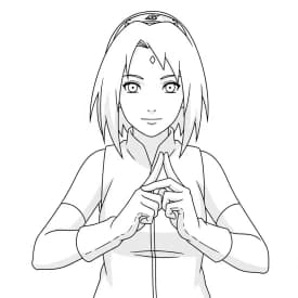 Desenhos de anime para colorir com personagens famosos em traços grossos e fundo branco, prontos para imprimir e pintar