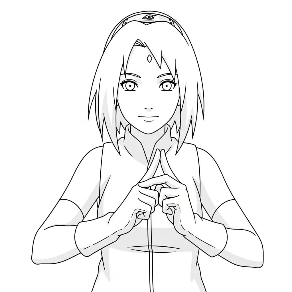 Desenhos de anime para colorir com personagens famosos em traços grossos e fundo branco, prontos para imprimir e pintar