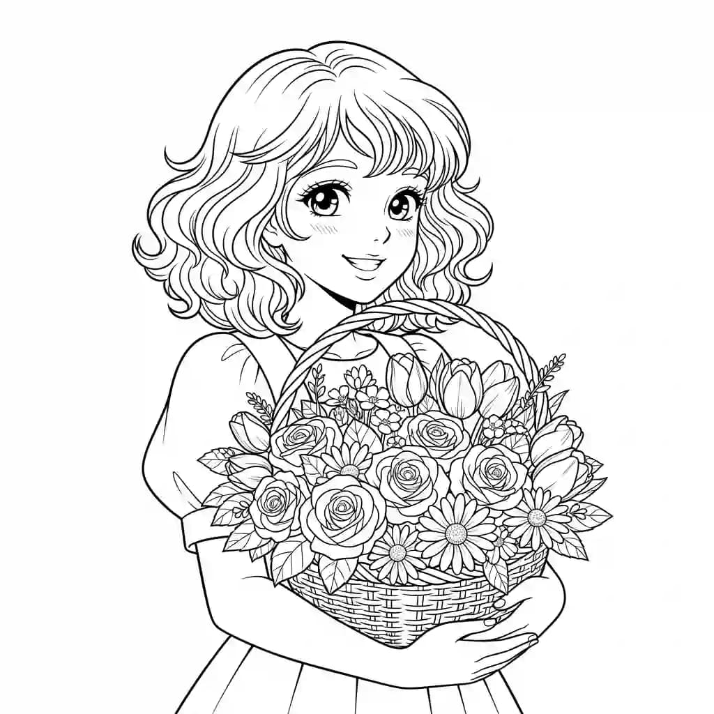 Desenhos de anime para colorir com personagens famosos em traços grossos e fundo branco, prontos para imprimir e pintar