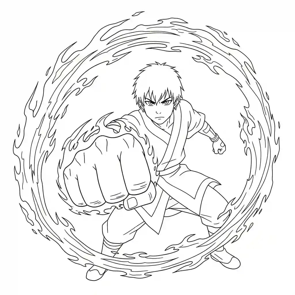 Desenhos de anime para colorir com personagens famosos em traços grossos e fundo branco, prontos para imprimir e pintar