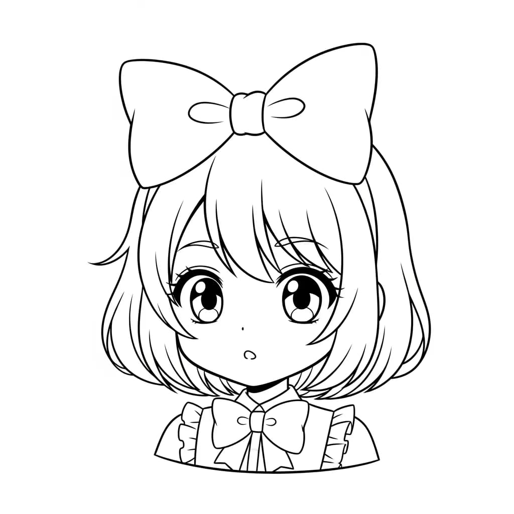 Desenhos de anime para colorir com personagens famosos em traços grossos e fundo branco, prontos para imprimir e pintar