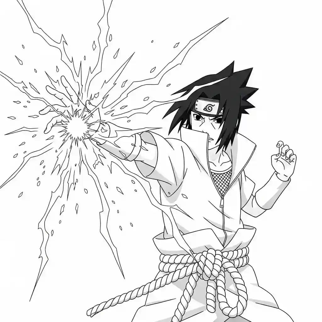 Desenhos de anime para colorir com personagens famosos em traços grossos e fundo branco, prontos para imprimir e pintar