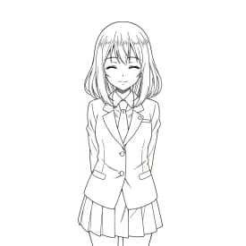 Desenhos de anime para colorir com personagens famosos em traços grossos e fundo branco, prontos para imprimir e pintar