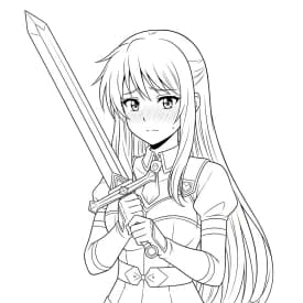 Desenhos de anime para colorir com personagens famosos em traços grossos e fundo branco, prontos para imprimir e pintar