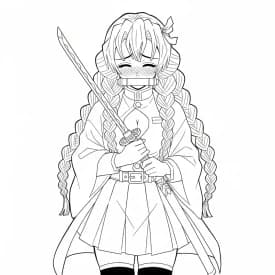 Desenhos de anime para colorir com personagens famosos em traços grossos e fundo branco, prontos para imprimir e pintar