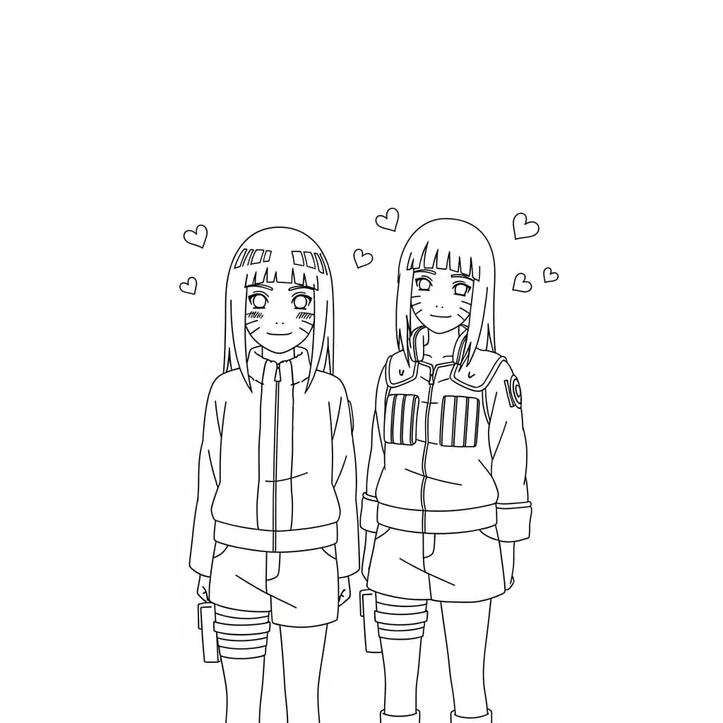 Desenhos de anime para colorir com personagens famosos em traços grossos e fundo branco, prontos para imprimir e pintar