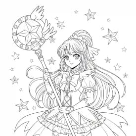 Desenhos de anime para colorir com personagens famosos em traços grossos e fundo branco, prontos para imprimir e pintar