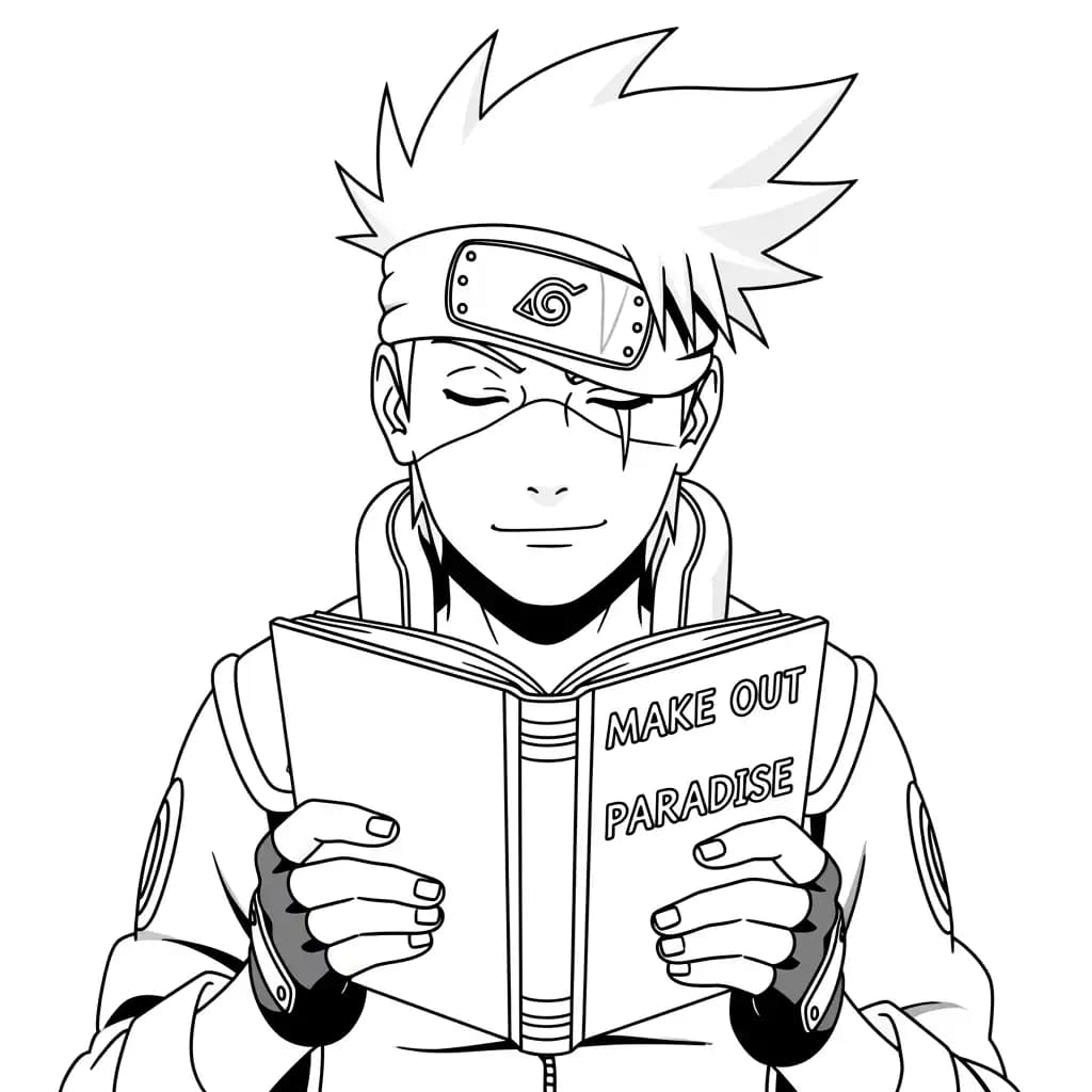 Desenhos de anime para colorir com personagens famosos em traços grossos e fundo branco, prontos para imprimir e pintar