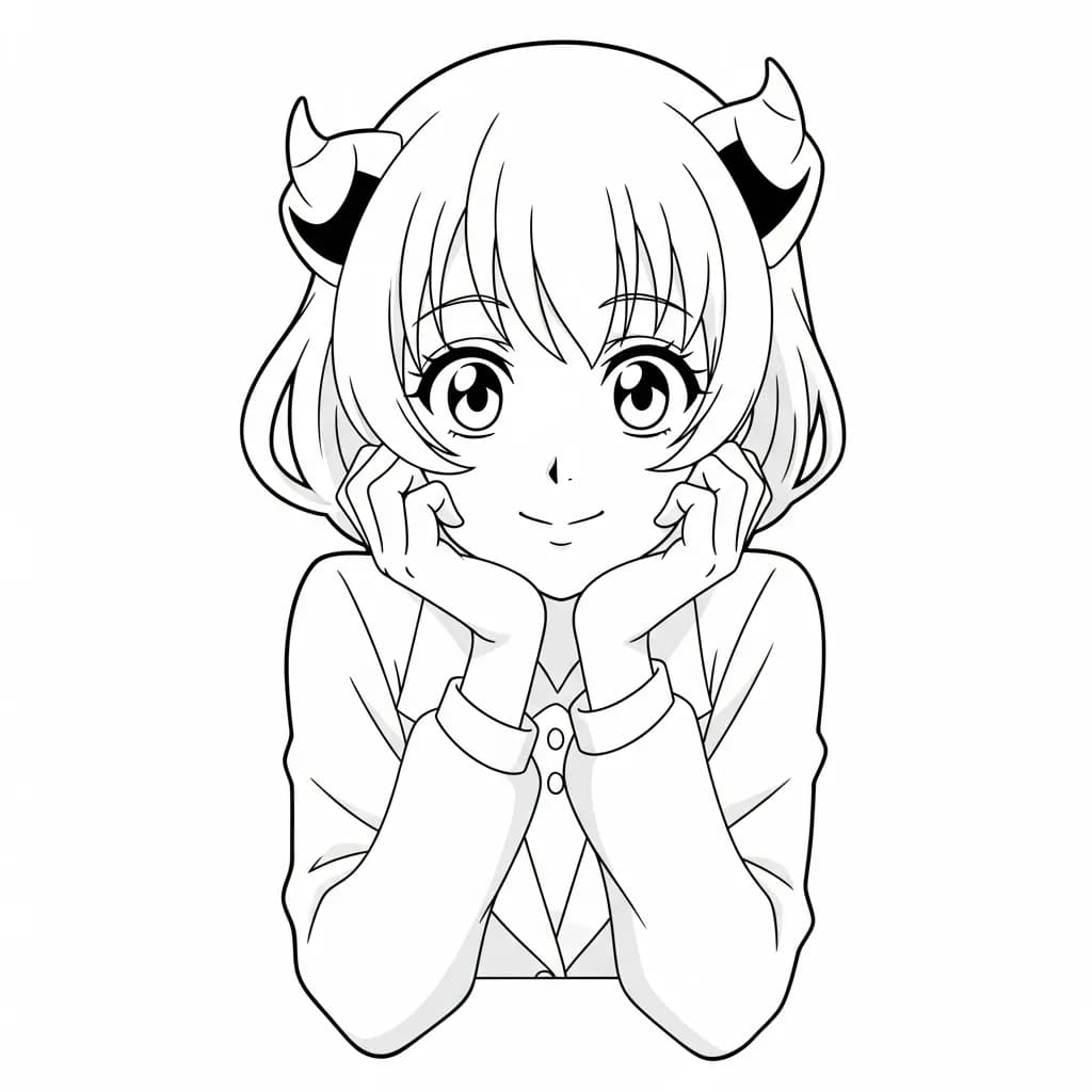 Desenhos de anime para colorir com personagens famosos em traços grossos e fundo branco, prontos para imprimir e pintar