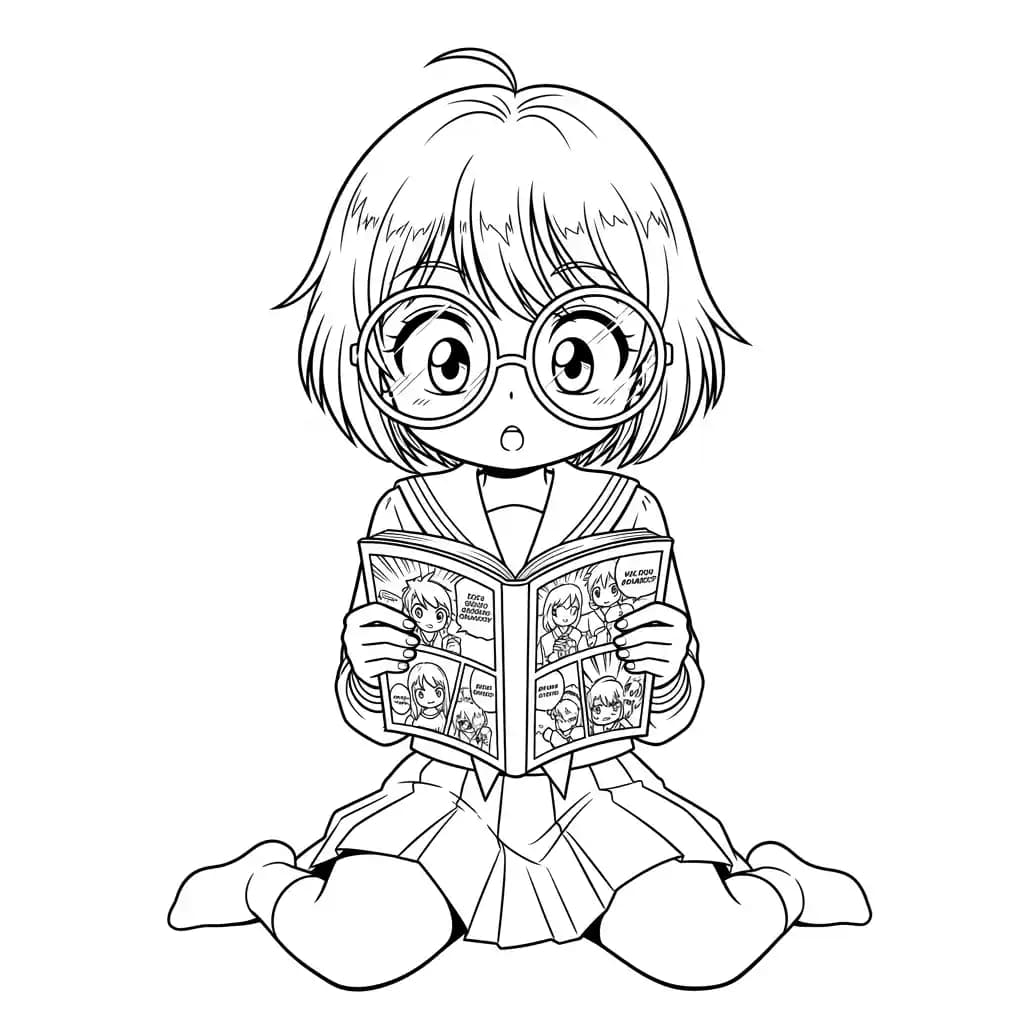 Desenhos de anime para colorir com personagens famosos em traços grossos e fundo branco, prontos para imprimir e pintar