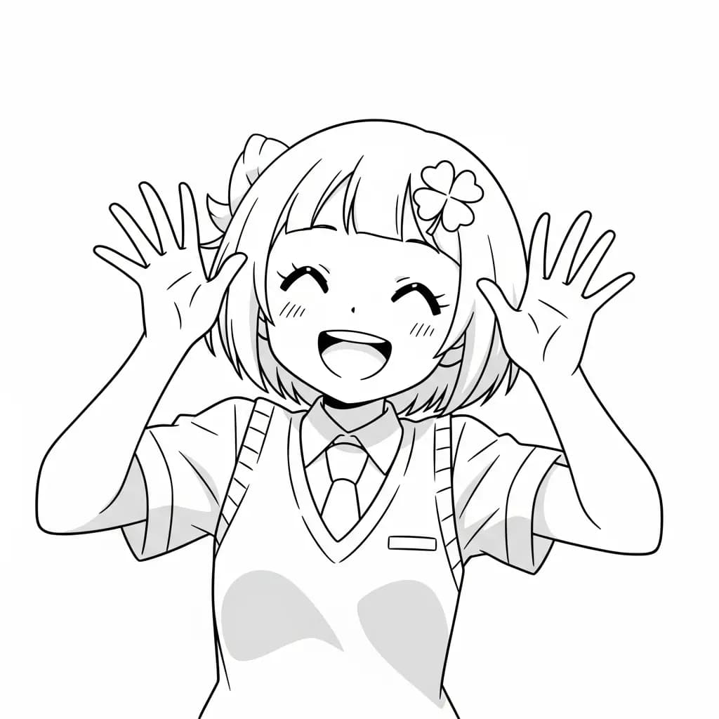 Desenhos de anime para colorir com personagens famosos em traços grossos e fundo branco, prontos para imprimir e pintar