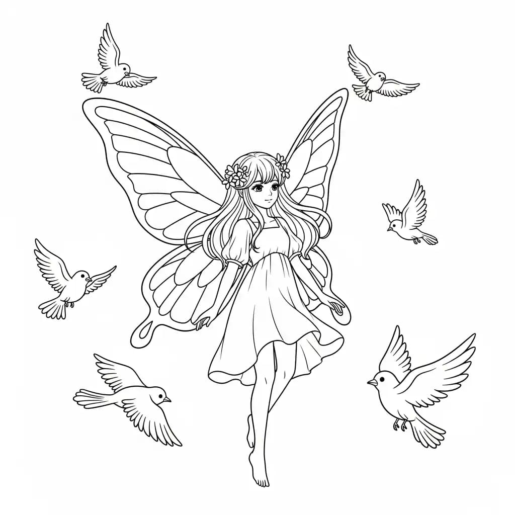 Desenhos de anime para colorir com personagens famosos em traços grossos e fundo branco, prontos para imprimir e pintar