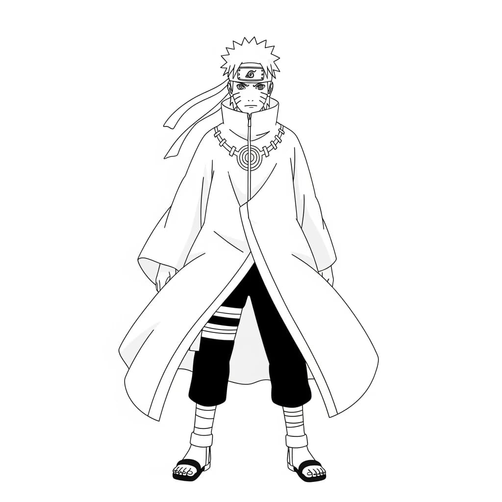 Desenhos de anime para colorir com personagens famosos em traços grossos e fundo branco, prontos para imprimir e pintar