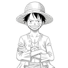 Desenhos de anime para colorir com personagens famosos em traços grossos e fundo branco, prontos para imprimir e pintar