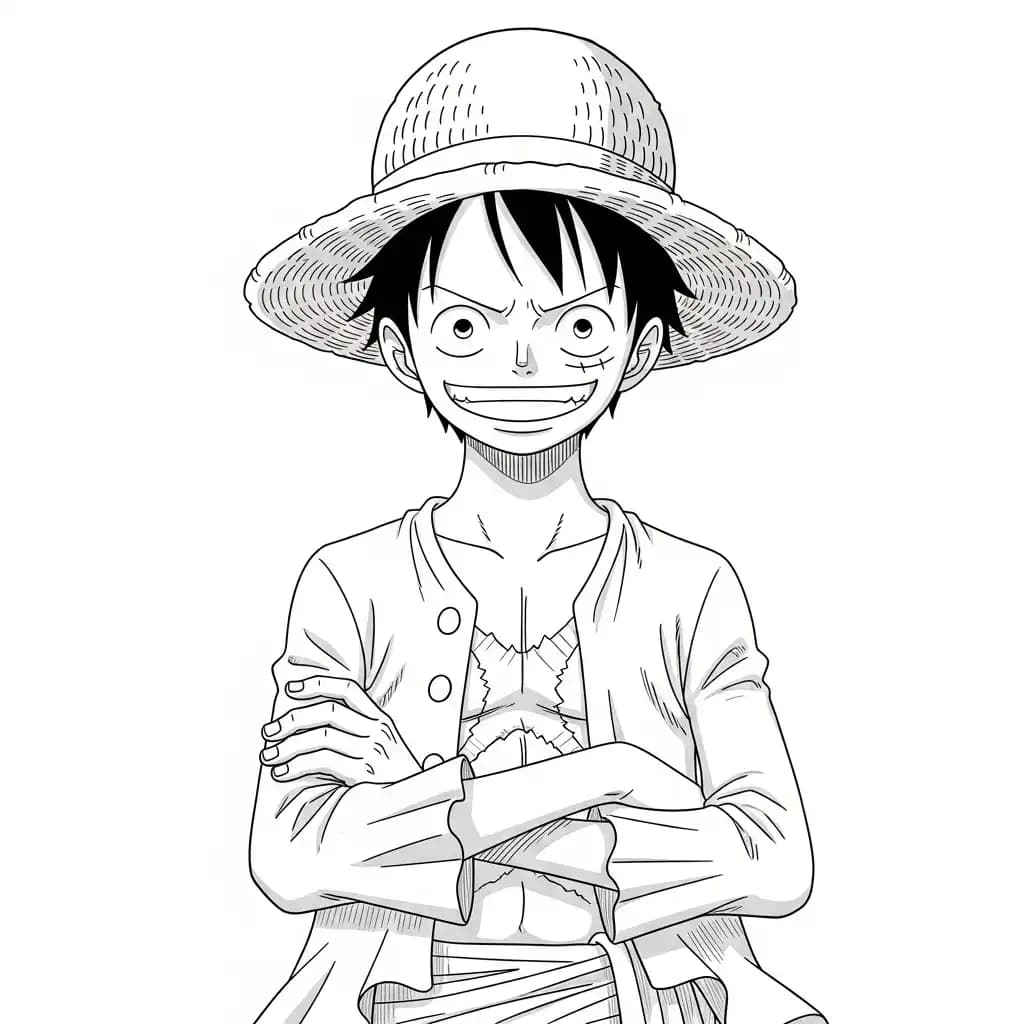 Desenhos de anime para colorir com personagens famosos em traços grossos e fundo branco, prontos para imprimir e pintar