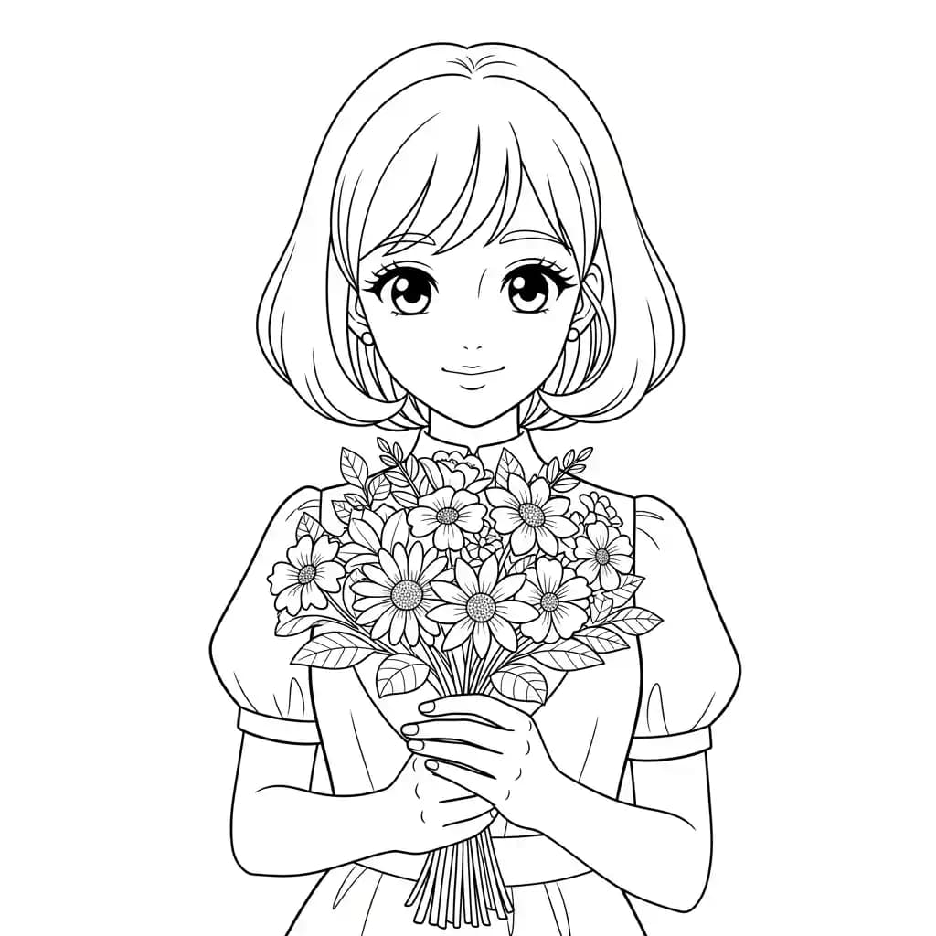 Desenhos de anime para colorir com personagens famosos em traços grossos e fundo branco, prontos para imprimir e pintar
