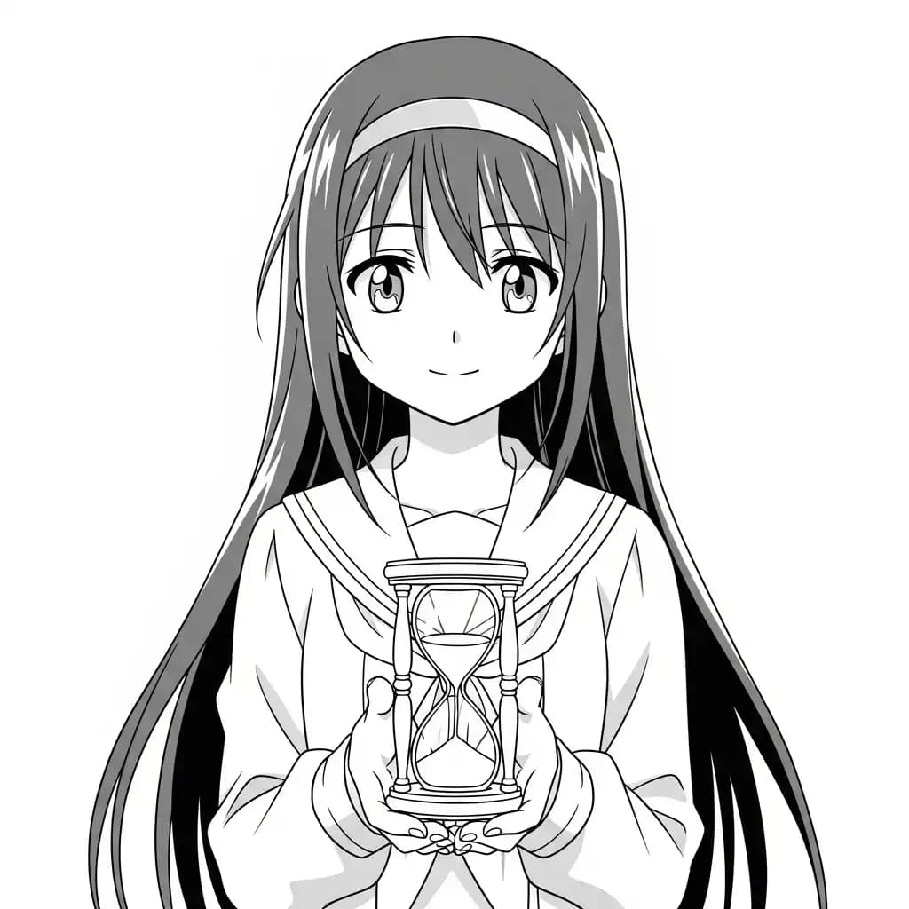 Desenhos de anime para colorir com personagens famosos em traços grossos e fundo branco, prontos para imprimir e pintar