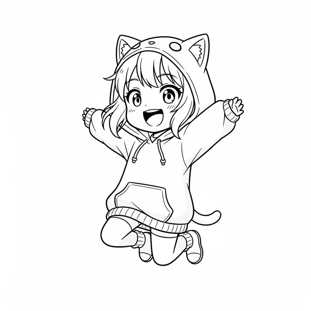 Desenhos de anime para colorir com personagens famosos em traços grossos e fundo branco, prontos para imprimir e pintar