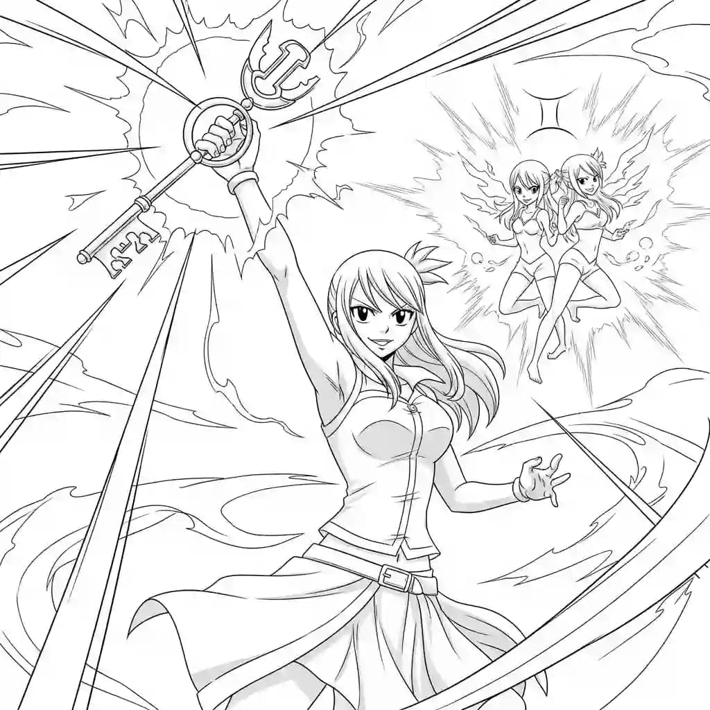 Desenhos de anime para colorir com personagens famosos em traços grossos e fundo branco, prontos para imprimir e pintar