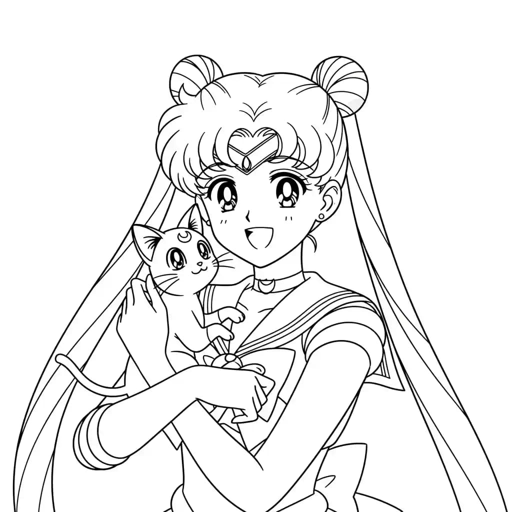 Desenhos de anime para colorir com personagens famosos em traços grossos e fundo branco, prontos para imprimir e pintar