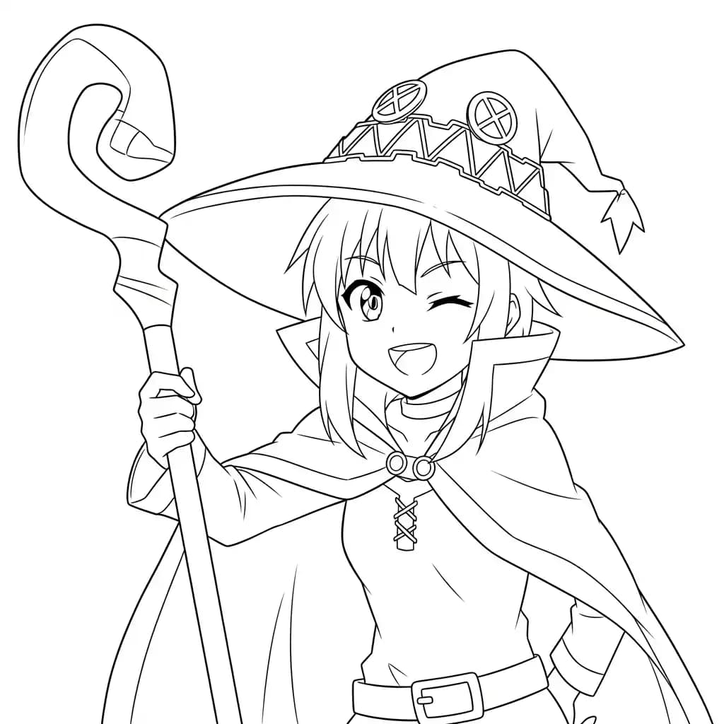 Desenhos de anime para colorir com personagens famosos em traços grossos e fundo branco, prontos para imprimir e pintar