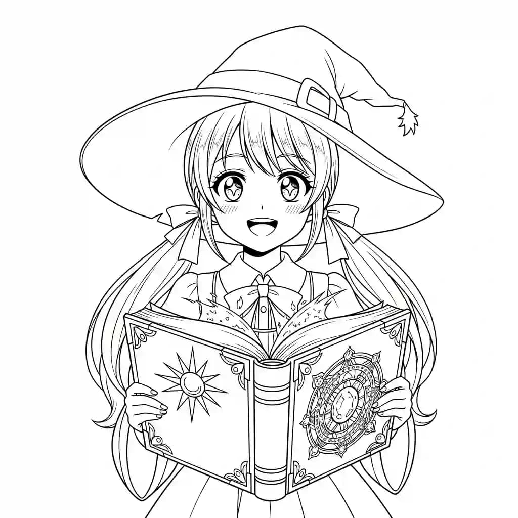 Desenhos de anime para colorir com personagens famosos em traços grossos e fundo branco, prontos para imprimir e pintar