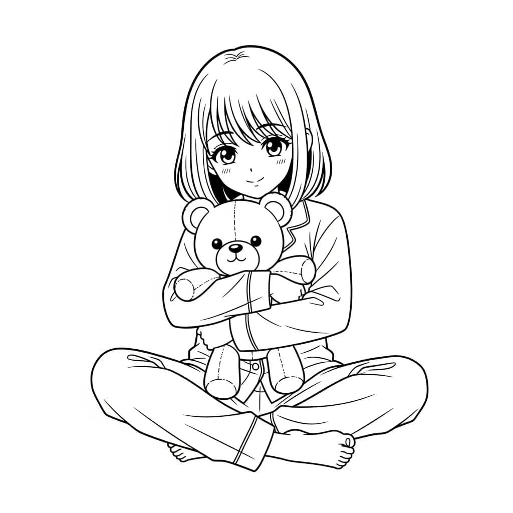 Desenhos de anime para colorir com personagens famosos em traços grossos e fundo branco, prontos para imprimir e pintar