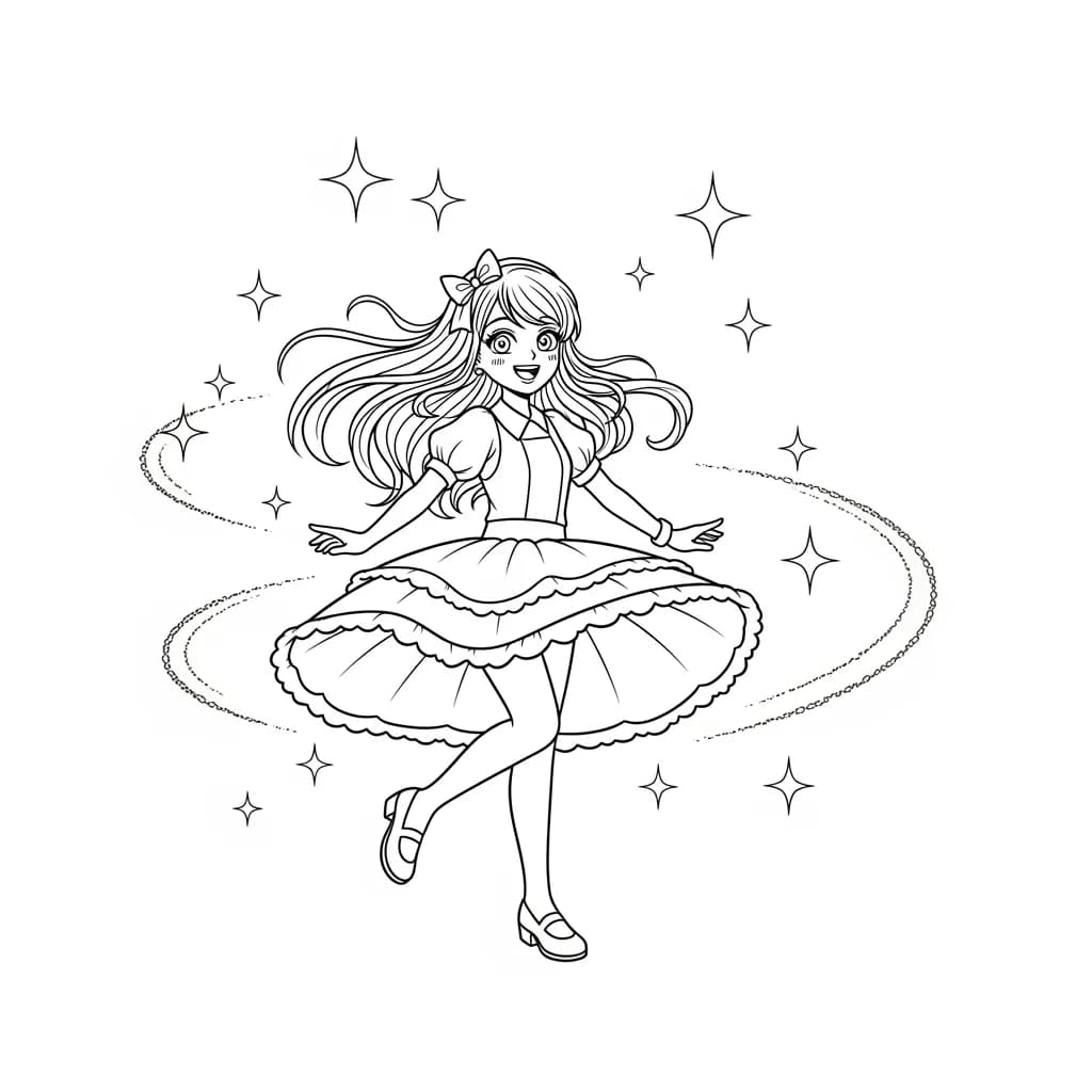 Desenhos de anime para colorir com personagens famosos em traços grossos e fundo branco, prontos para imprimir e pintar