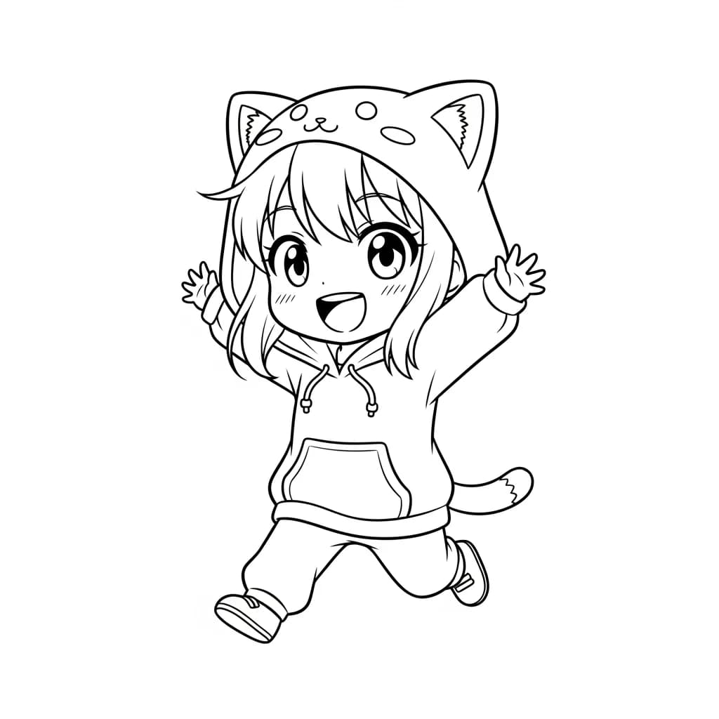 Desenhos de anime para colorir com personagens famosos em traços grossos e fundo branco, prontos para imprimir e pintar