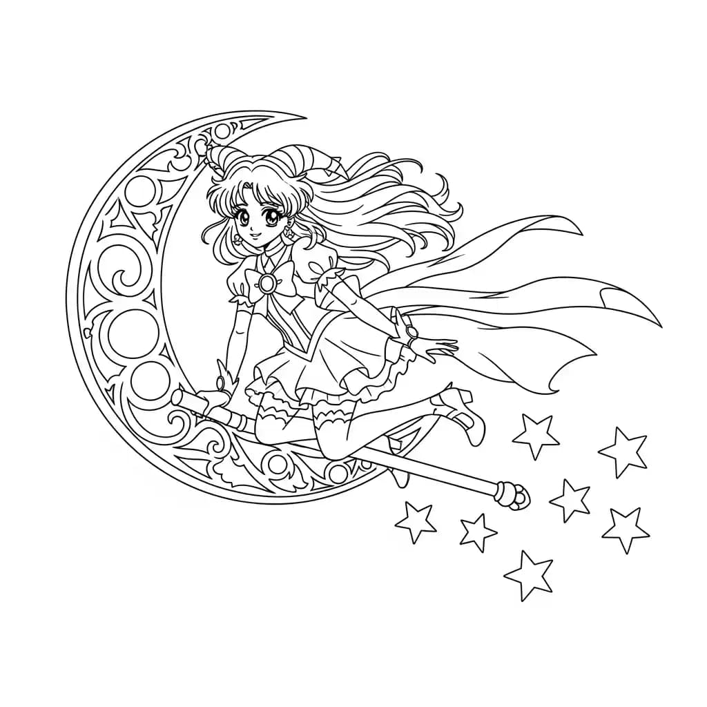 Desenhos de anime para colorir com personagens famosos em traços grossos e fundo branco, prontos para imprimir e pintar