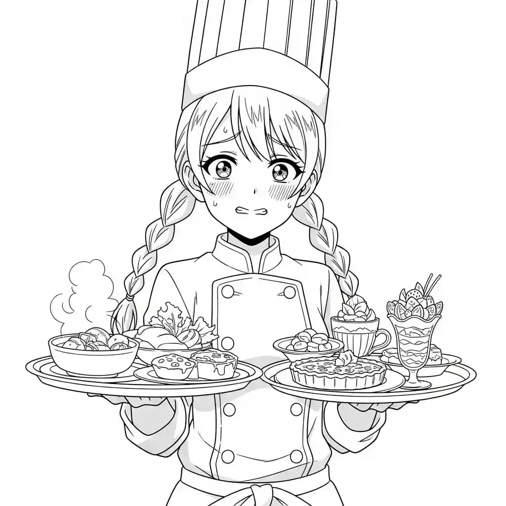 Desenhos de anime para colorir com personagens famosos em traços grossos e fundo branco, prontos para imprimir e pintar