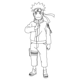 Desenhos de anime para colorir com personagens famosos em traços grossos e fundo branco, prontos para imprimir e pintar