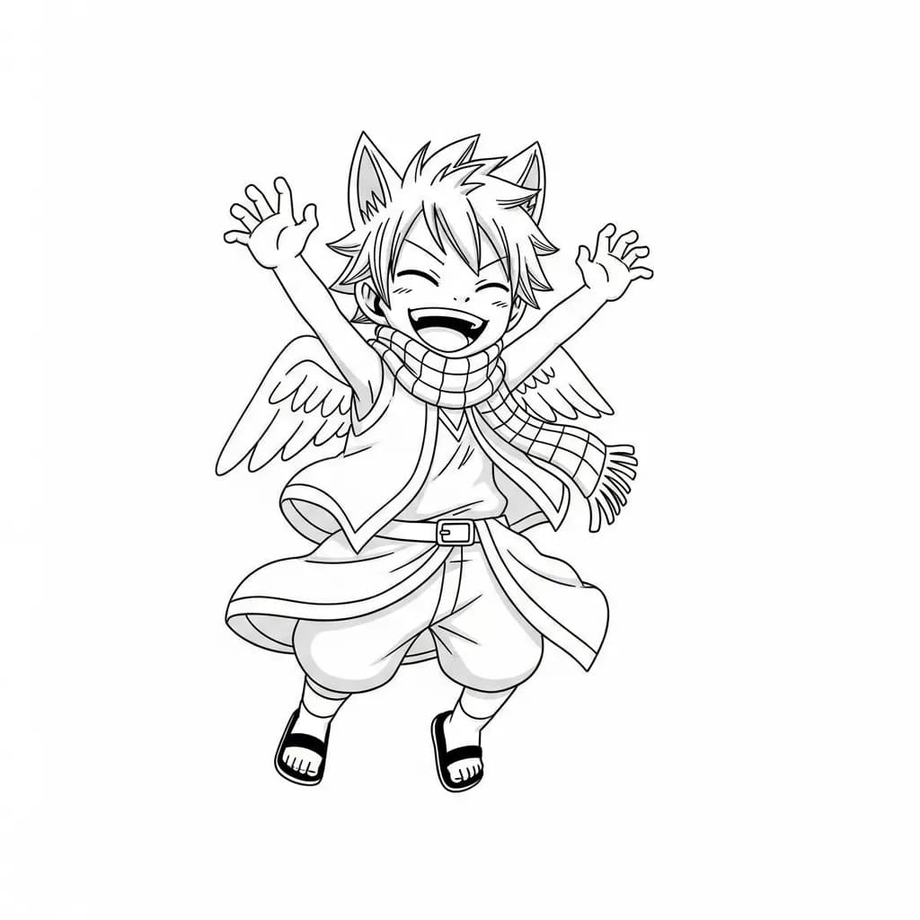 Desenhos de anime para colorir com personagens famosos em traços grossos e fundo branco, prontos para imprimir e pintar