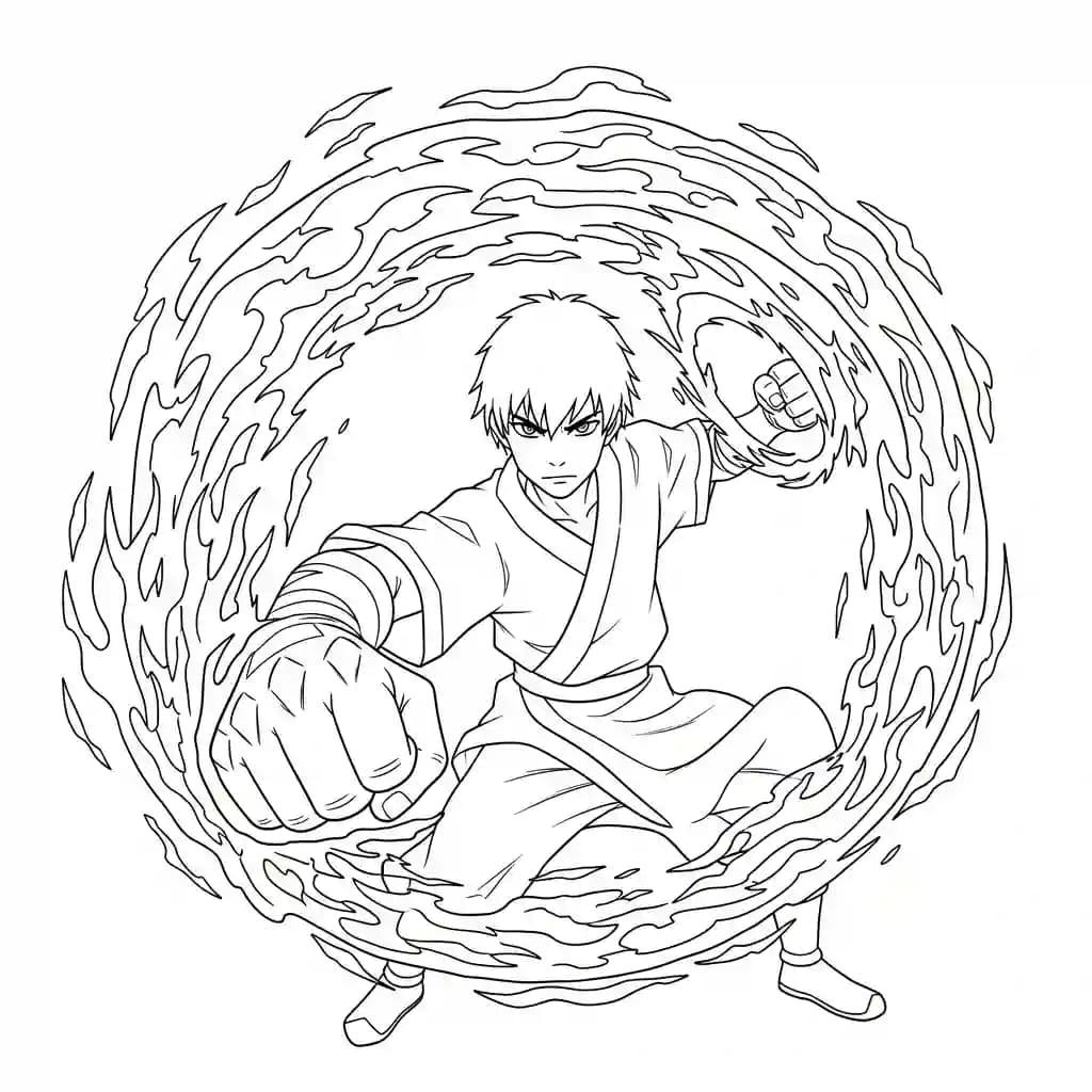 Desenhos de anime para colorir com personagens famosos em traços grossos e fundo branco, prontos para imprimir e pintar