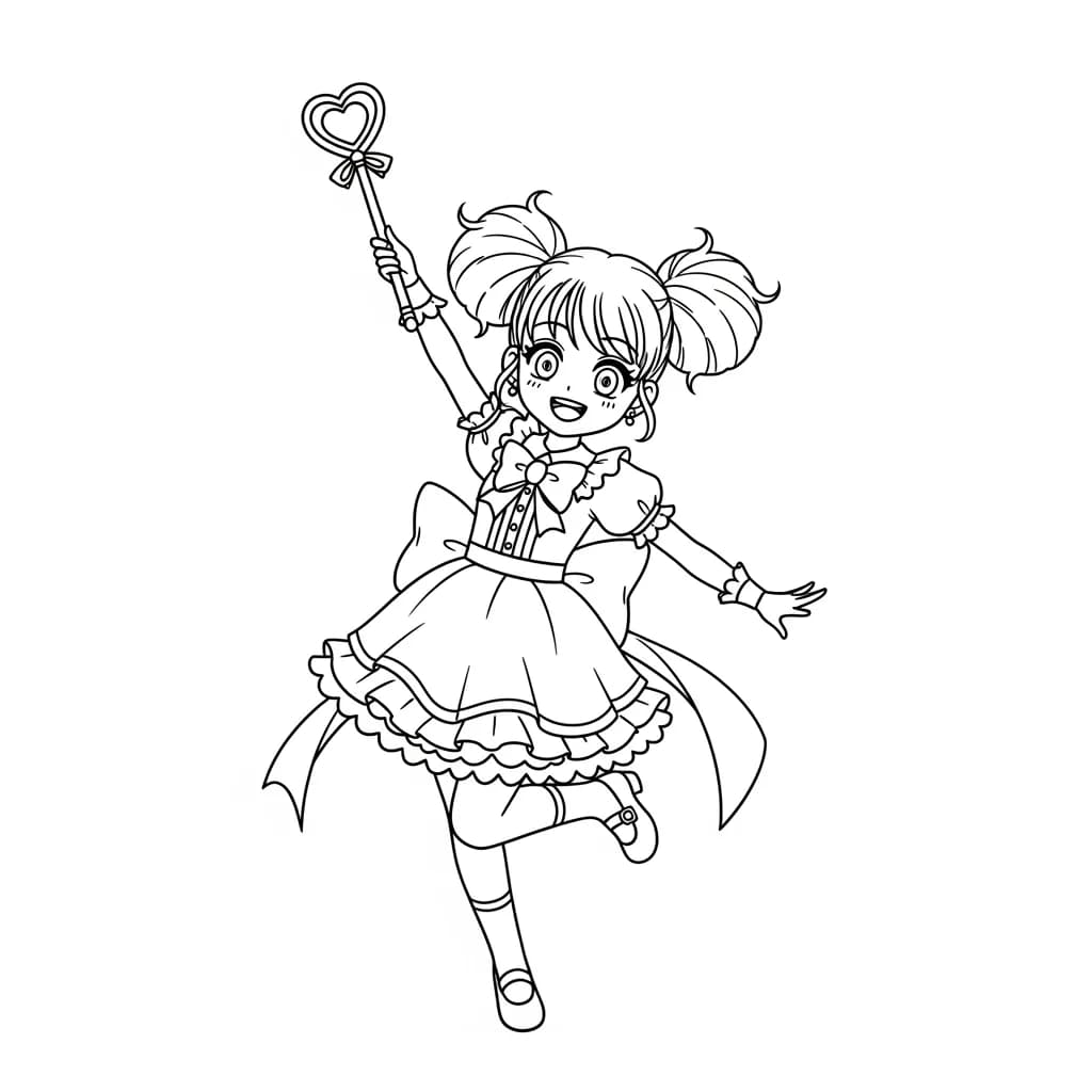 Desenhos de anime para colorir com personagens famosos em traços grossos e fundo branco, prontos para imprimir e pintar