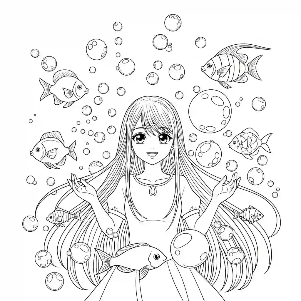 Desenhos de anime para colorir com personagens famosos em traços grossos e fundo branco, prontos para imprimir e pintar