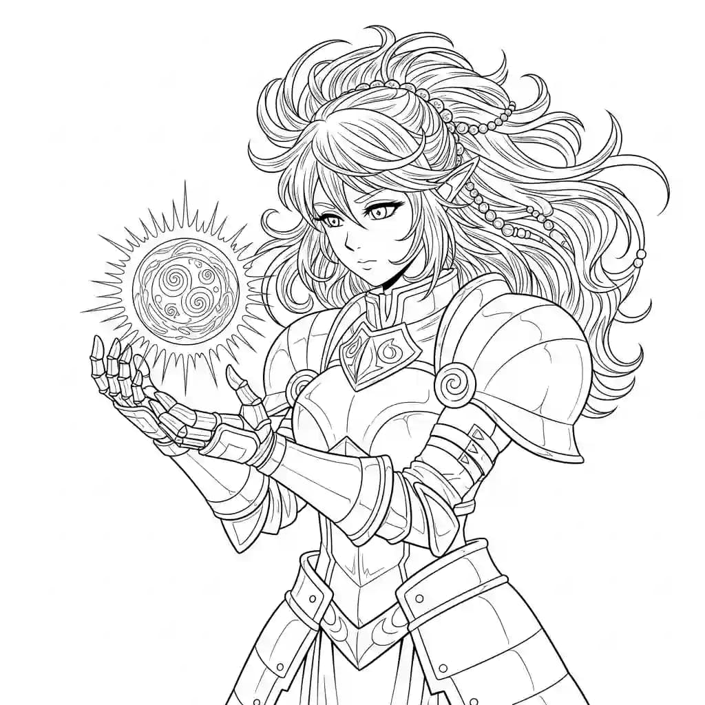 Desenhos de anime para colorir com personagens famosos em traços grossos e fundo branco, prontos para imprimir e pintar