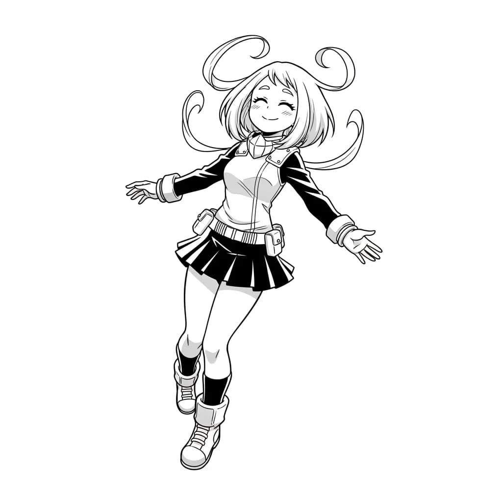 Desenhos de anime para colorir com personagens famosos em traços grossos e fundo branco, prontos para imprimir e pintar