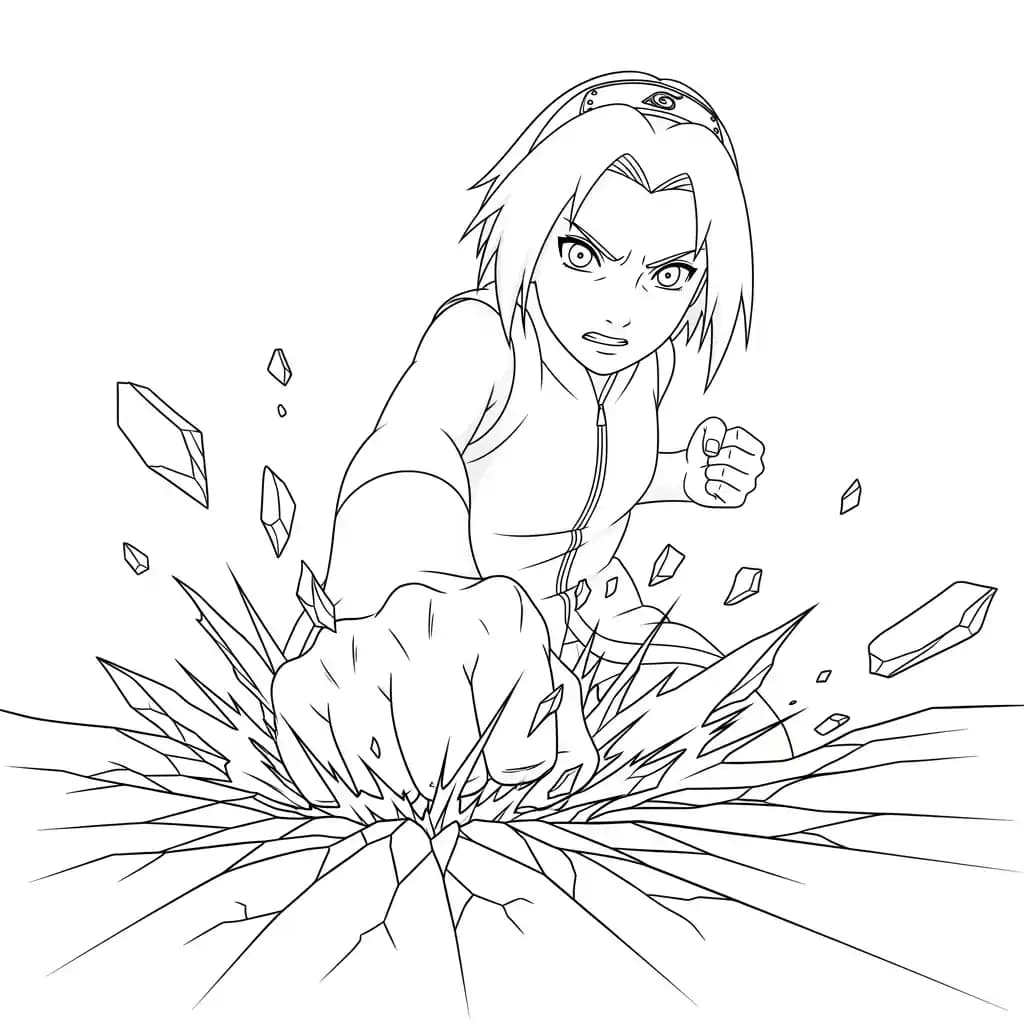 Desenhos de anime para colorir com personagens famosos em traços grossos e fundo branco, prontos para imprimir e pintar