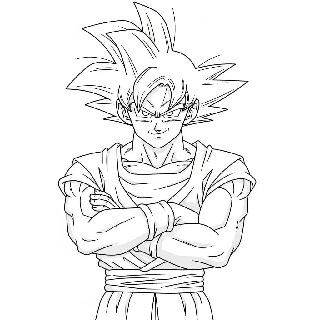 Desenhos de anime para colorir com personagens famosos em traços grossos e fundo branco, prontos para imprimir e pintar