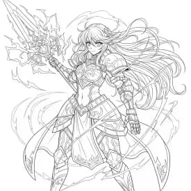 Desenhos de anime para colorir com personagens famosos em traços grossos e fundo branco, prontos para imprimir e pintar