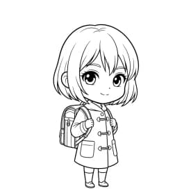 Desenhos de anime para colorir com personagens famosos em traços grossos e fundo branco, prontos para imprimir e pintar