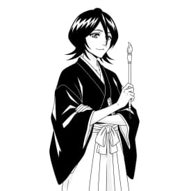 Desenhos de anime para colorir com personagens famosos em traços grossos e fundo branco, prontos para imprimir e pintar