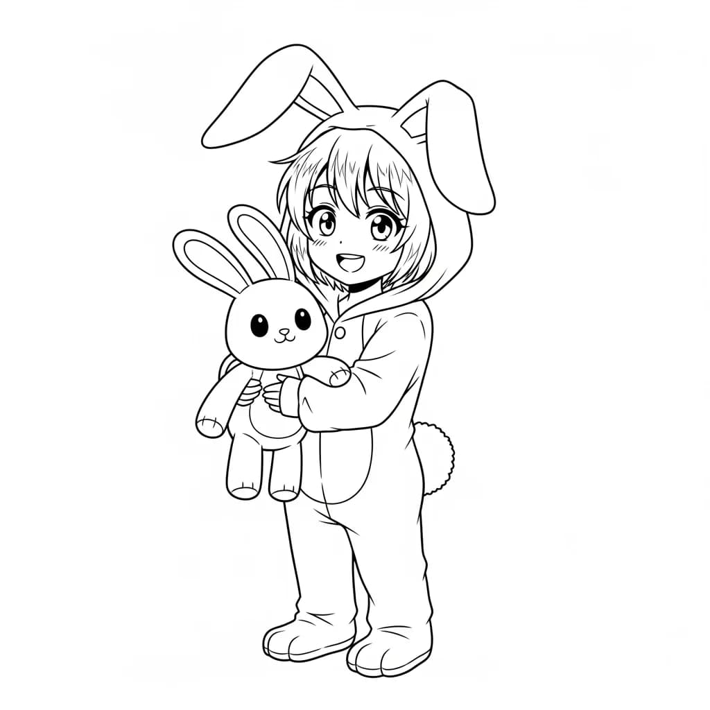 Desenhos de anime para colorir com personagens famosos em traços grossos e fundo branco, prontos para imprimir e pintar